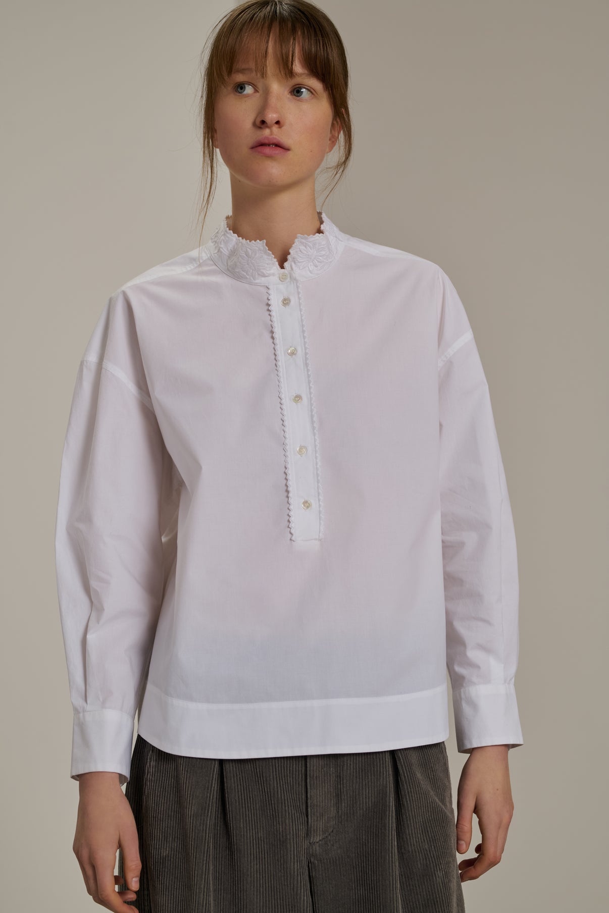 Chemise Poeme - Blanc - Coton - Femme vue 1