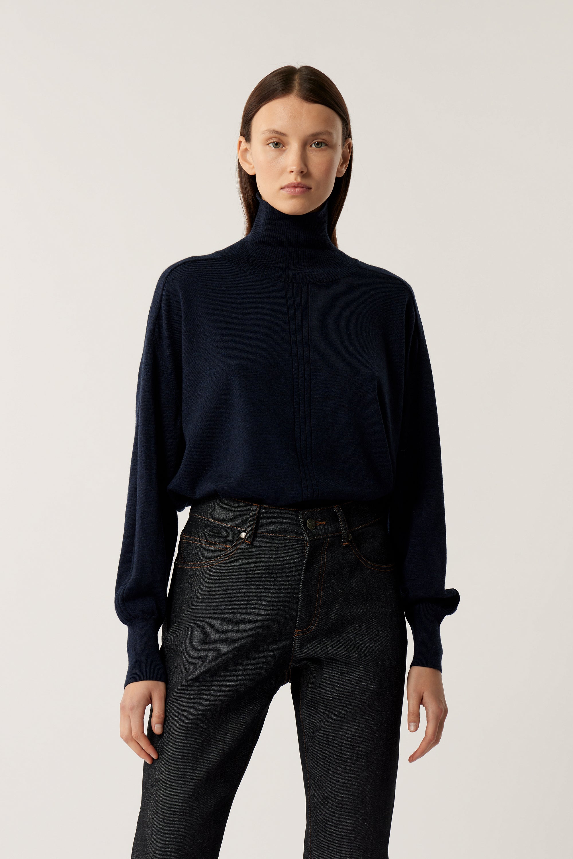 Soeur Easy Wool outlet Mock Neck Knit Jumper