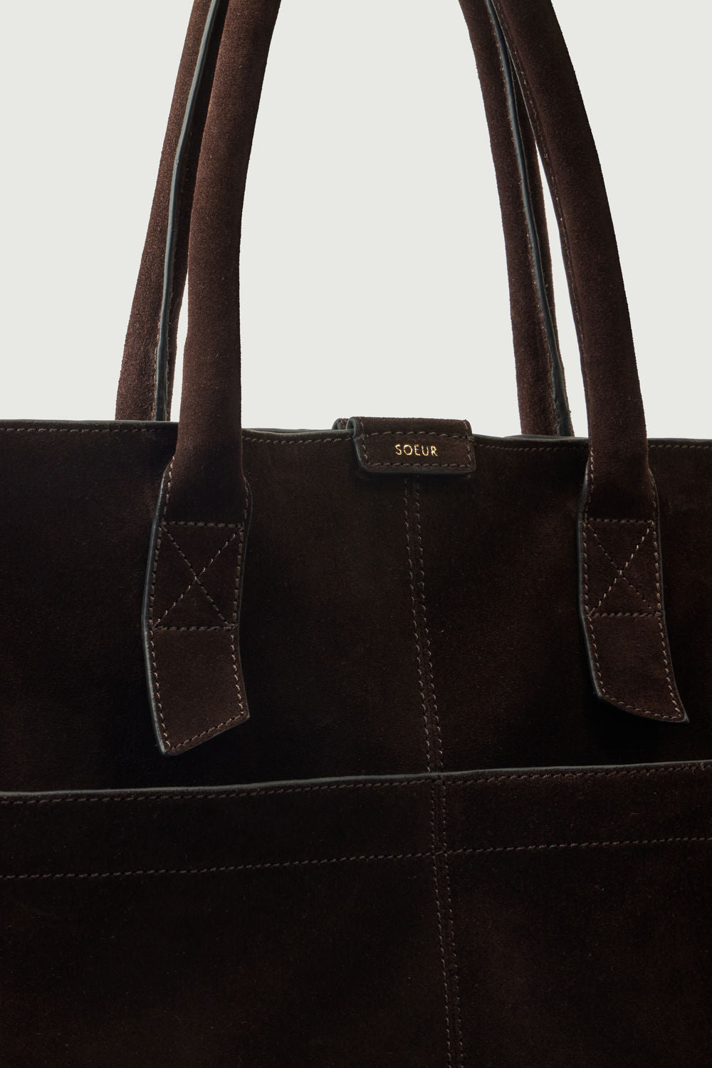 Cabas Blaine Marron Fonce Cuir Femme